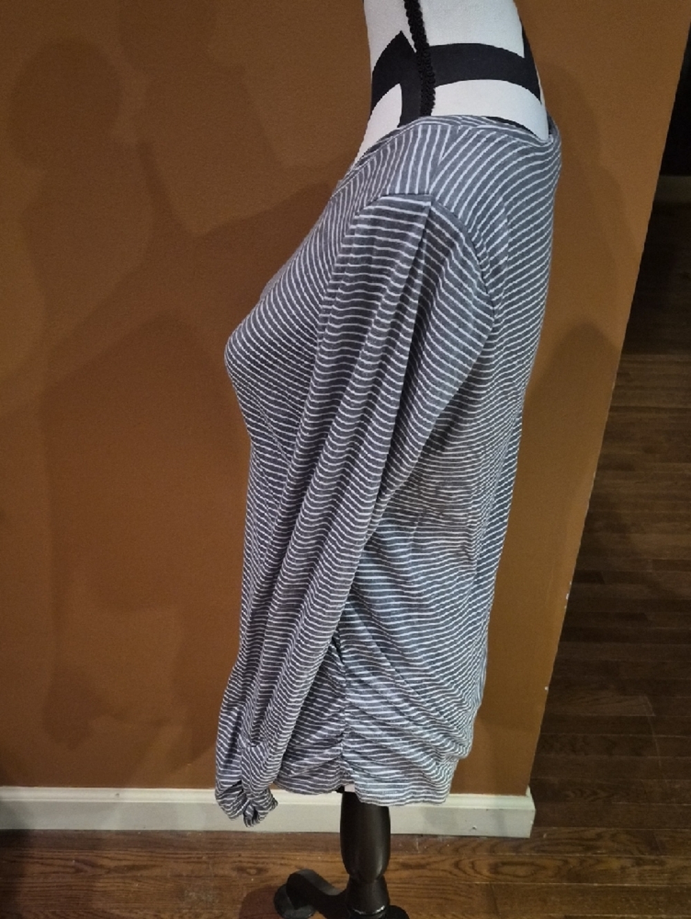 Sundance Striped Long Sleeve Women's Top - Gray/White - Picture 7 of 8